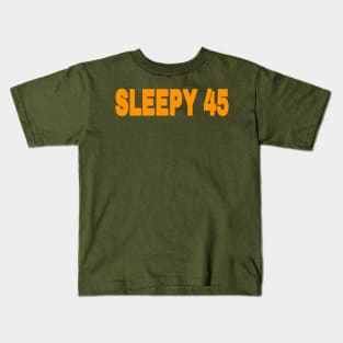 Sleepy 45 - Orange - Back Kids T-Shirt